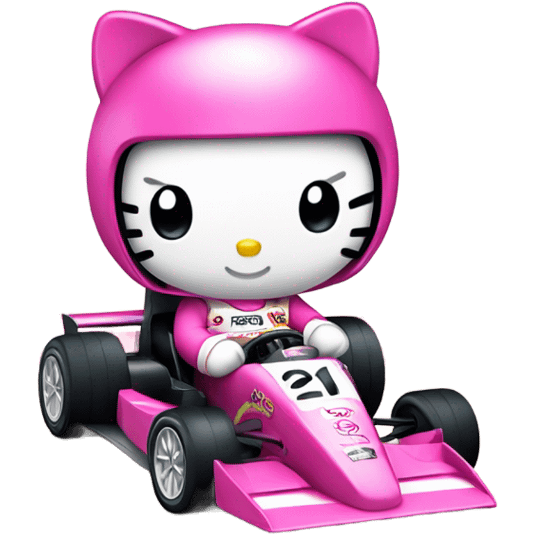 Hello Kitty riding a formula  emoji