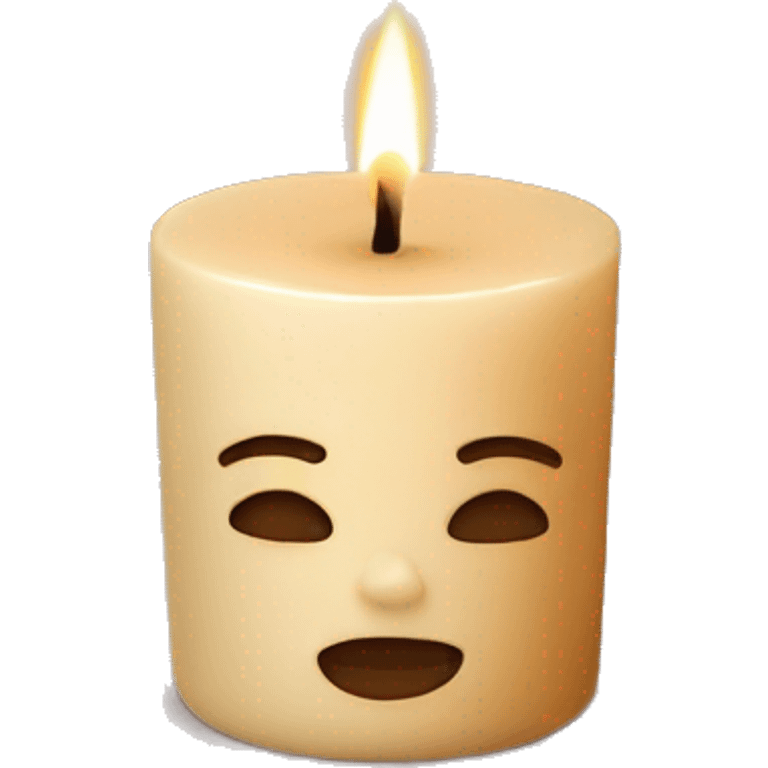 Glaze frangrace candle with tea color emoji