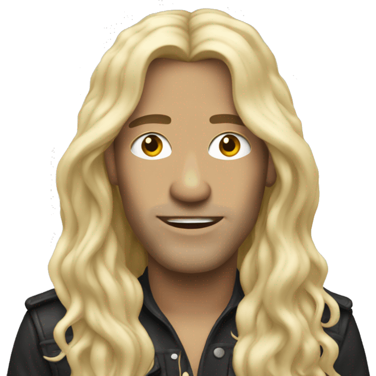 Rock star with long blonde hair  emoji