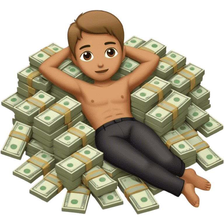 Me laying on money  emoji