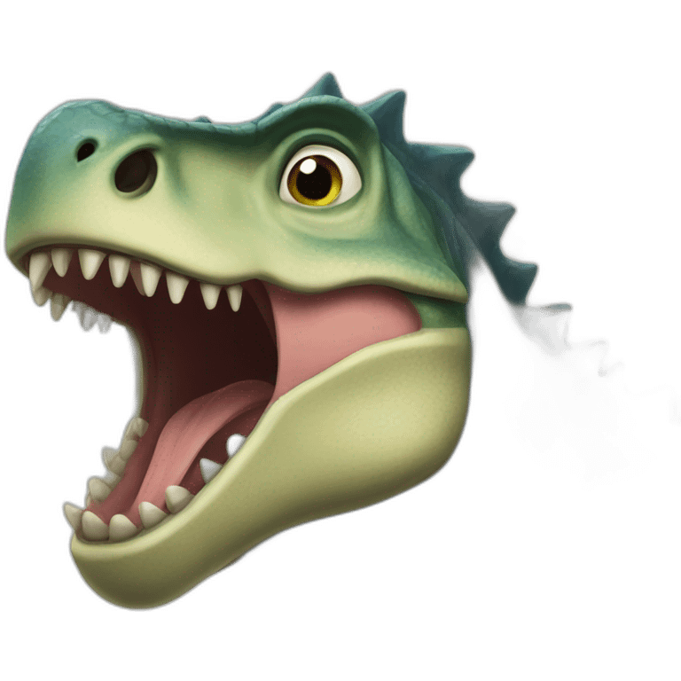 Tiranossauro rex crying emoji