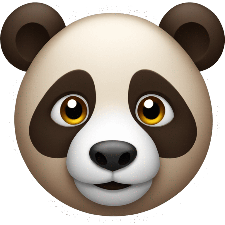 Brown panda emoji