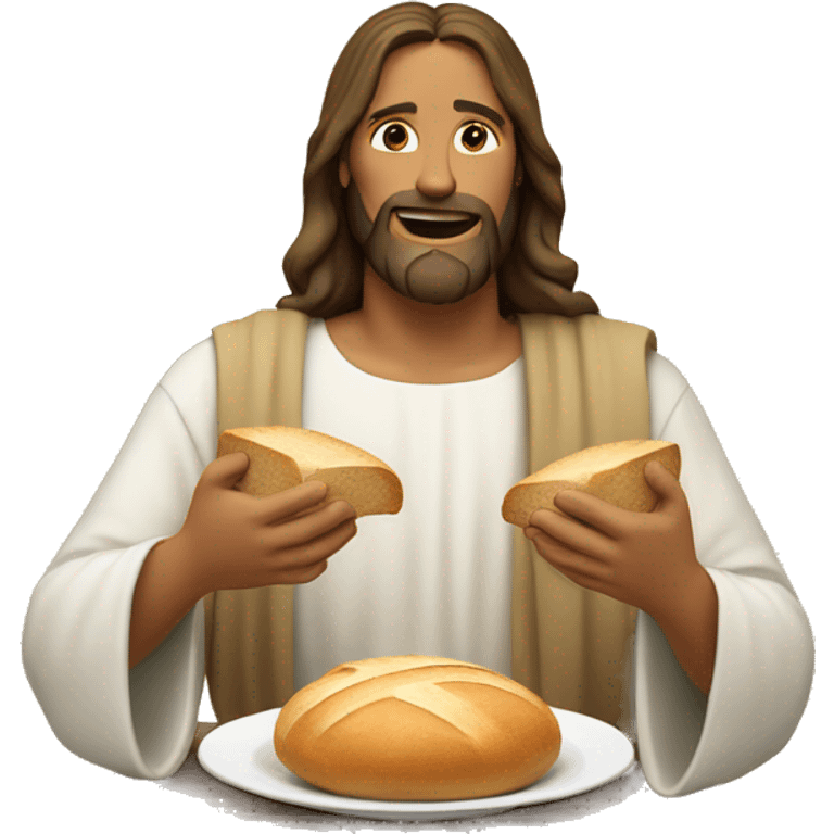 Jesus breaking bread emoji