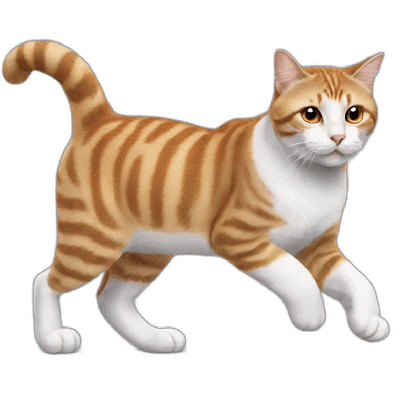 Chat qui marche sur ses deux pattes emoji