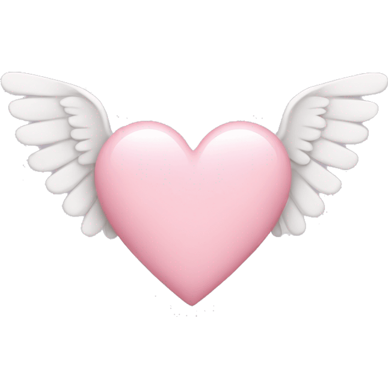 light pink heart with wings emoji