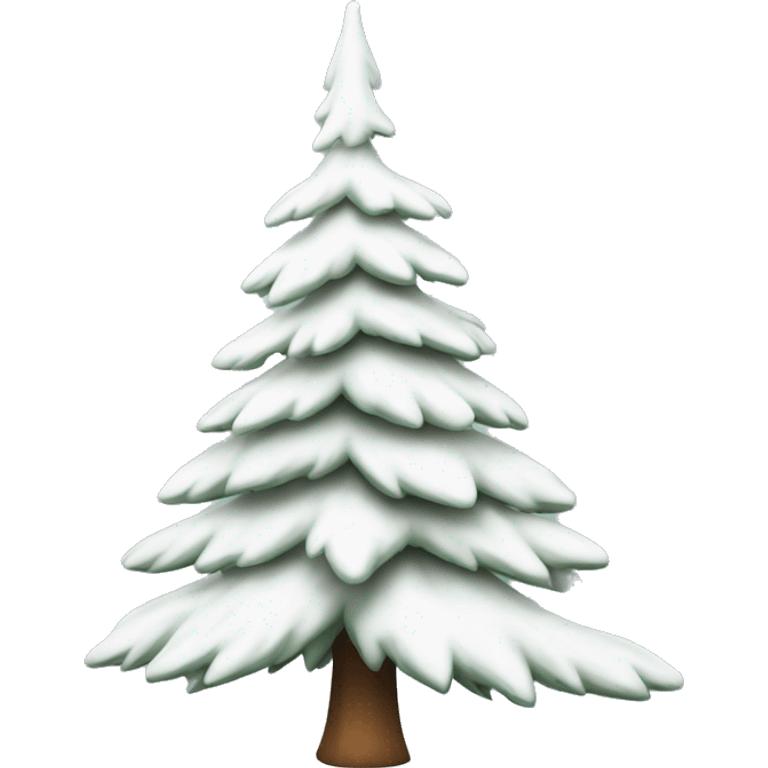  actual white fir christmas tree isolated.  emoji