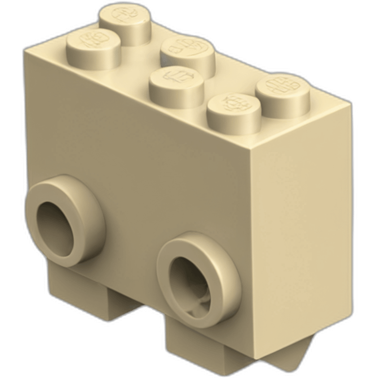 lego brick 2x4 3D emoji