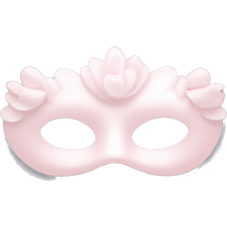 Light pink Frilly sleep mask with white swans emoji