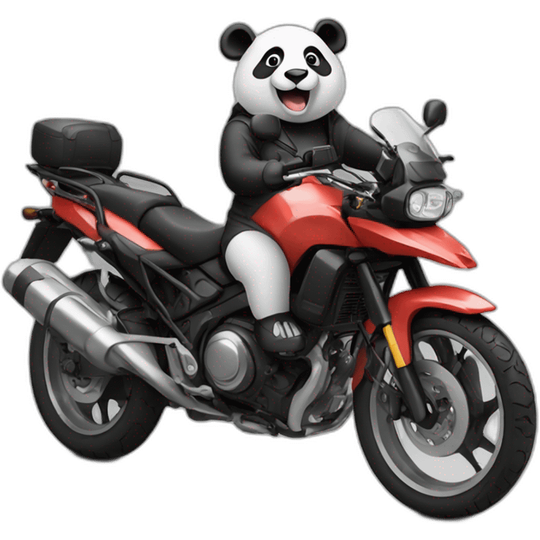 Panda auf motorrad emoji