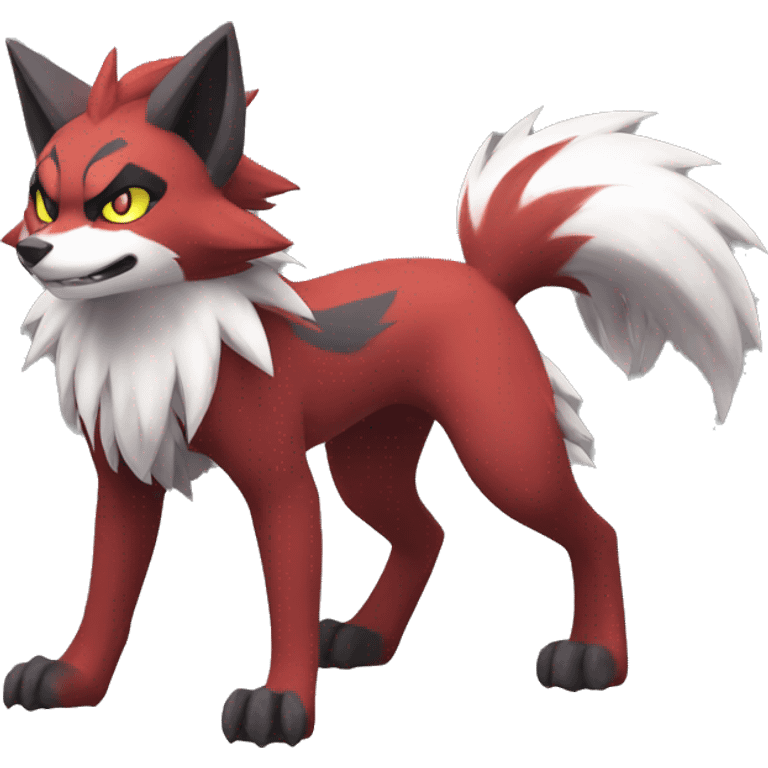 Litten-Zoroark-Lycanroc full body emoji