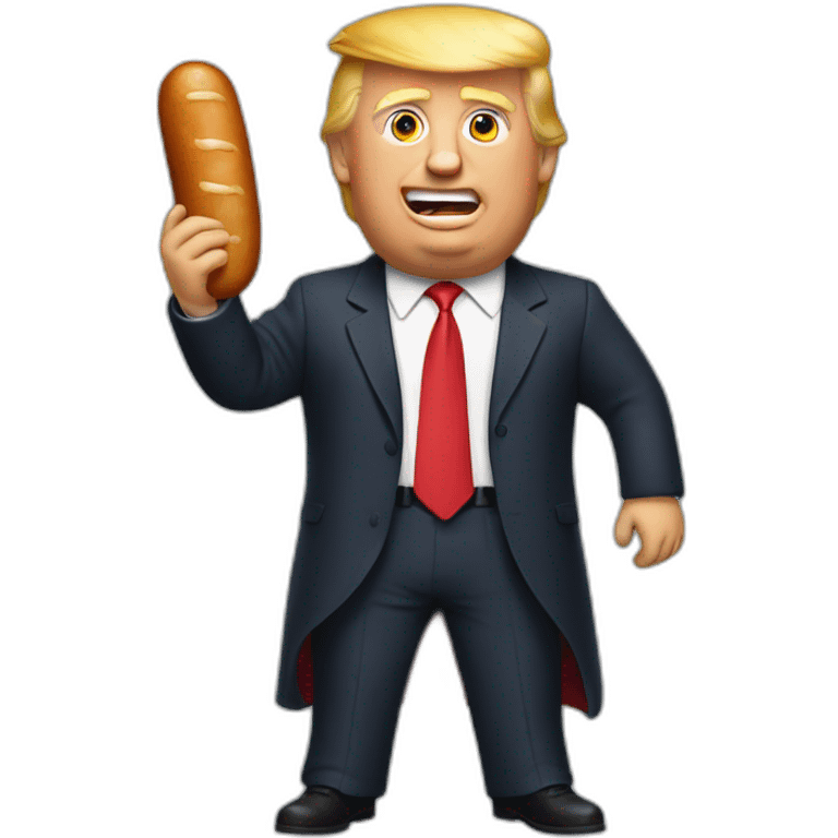 trump-holding-his-sausage emoji