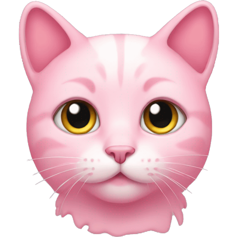 a pink cute cat emoji