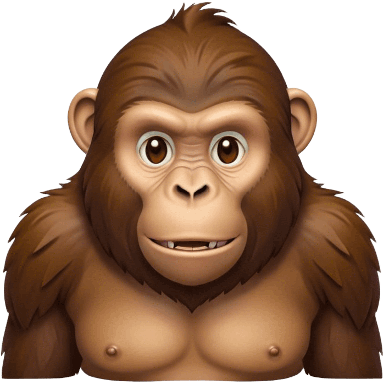 standing ape talking disheveled emoji