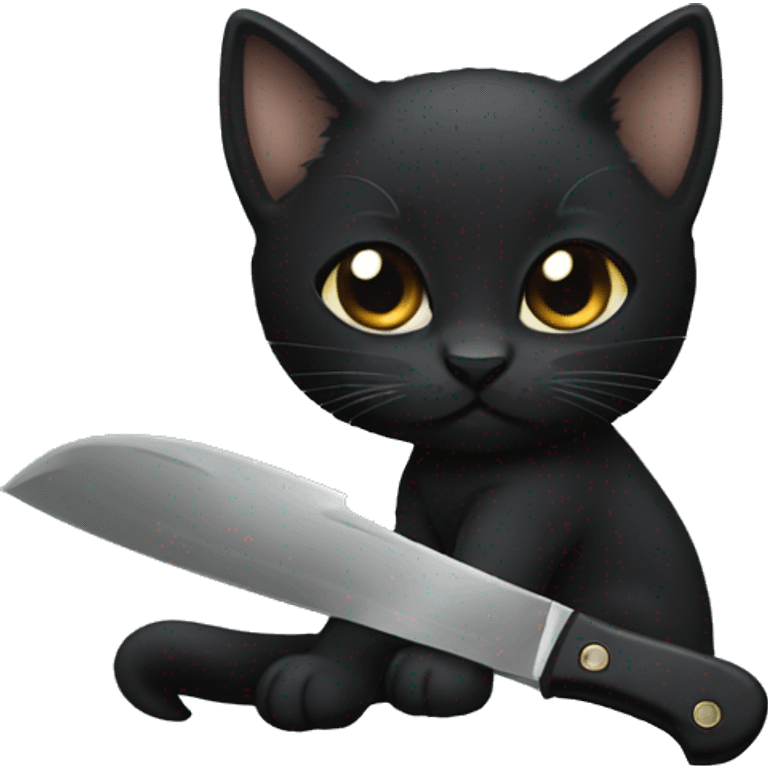 Black Knife Kitten emoji