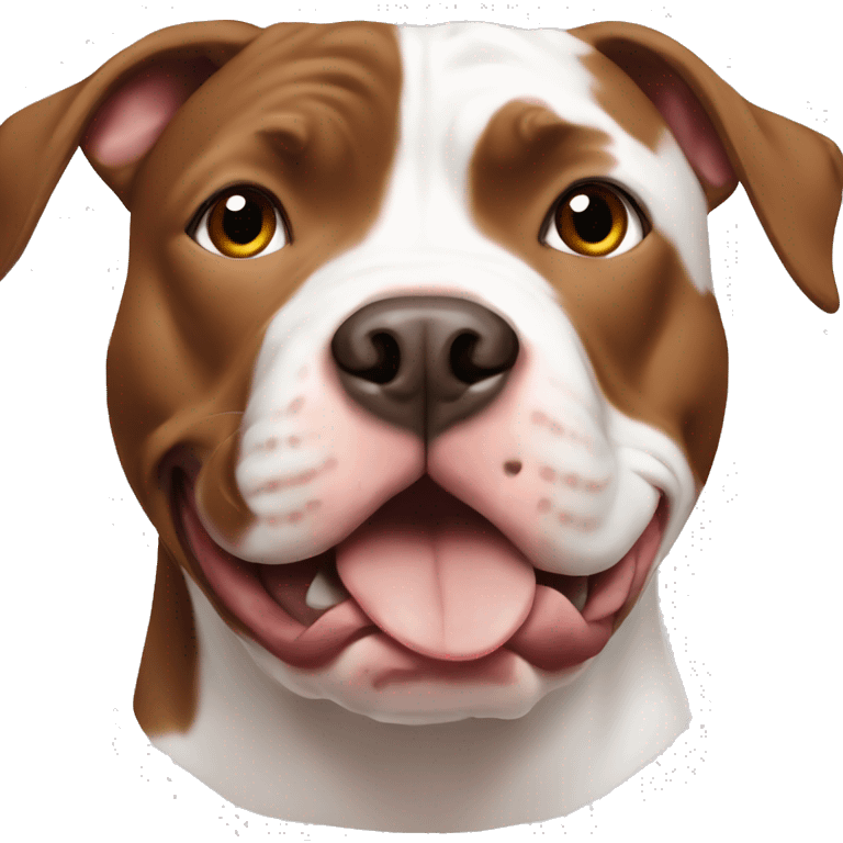 brown and white pitbull emoji