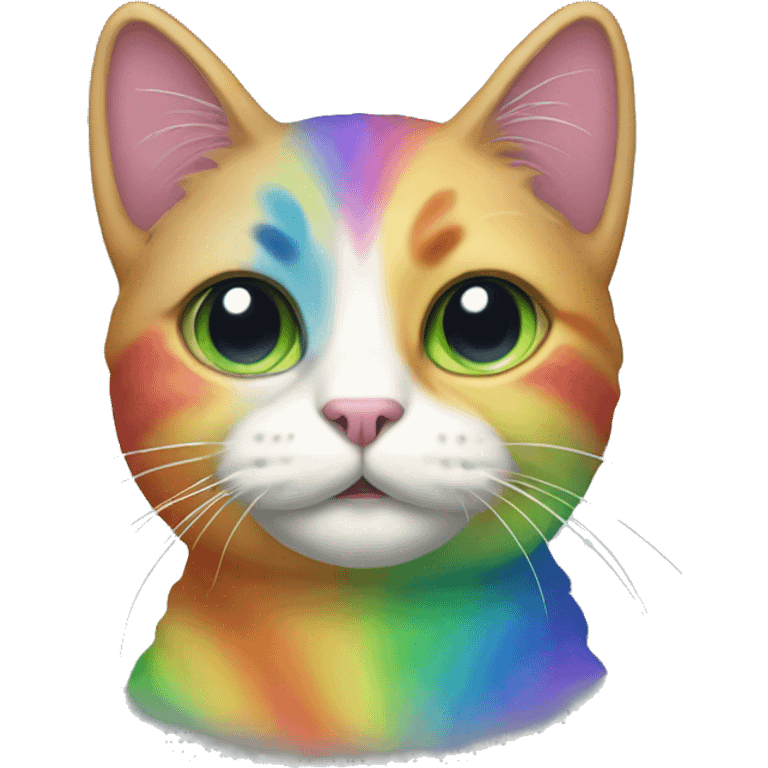 Rainbow cat emoji