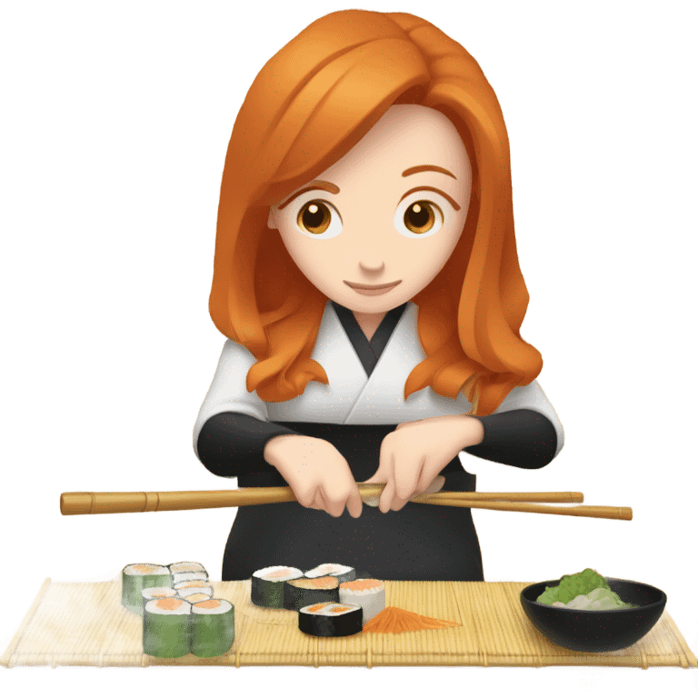 Ginger woman shushi emoji