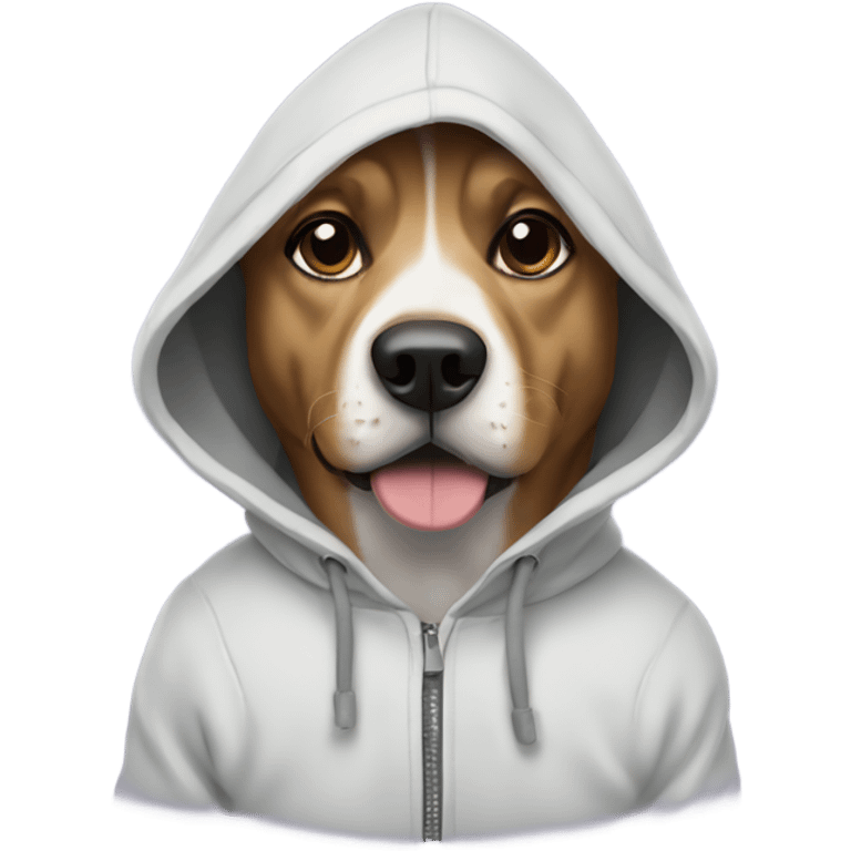 dog wearing a hoodie emoji