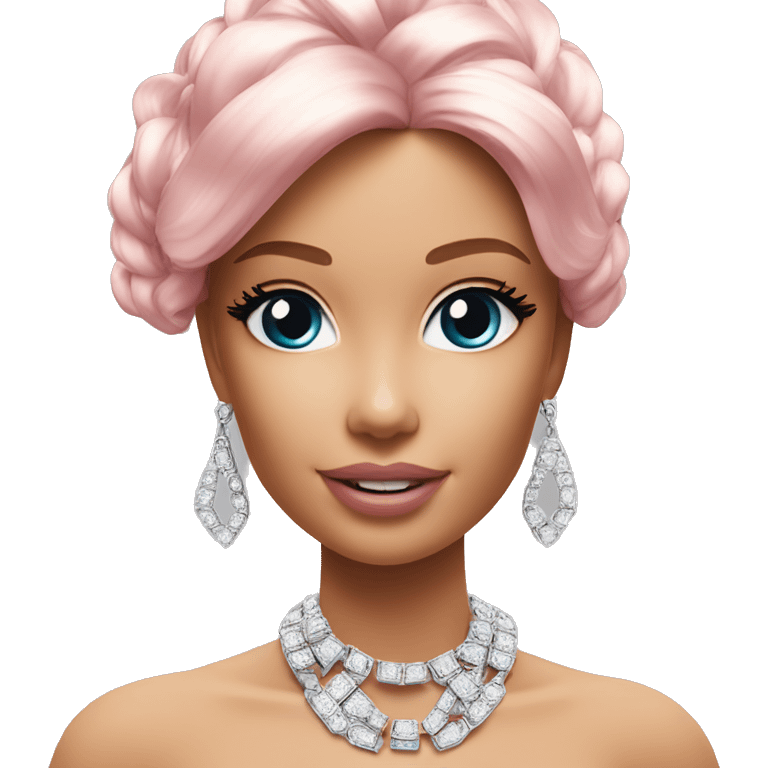 Barbie diamond chain necklace  emoji