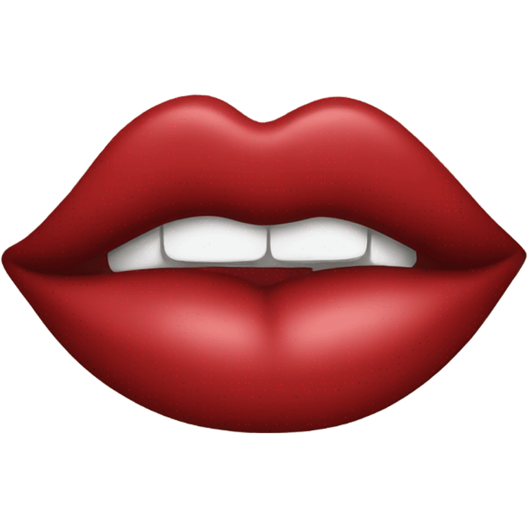 Lipstick red kissing emoji