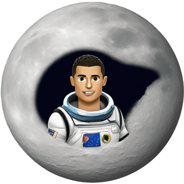 Cristiano Ronaldo in the moon emoji