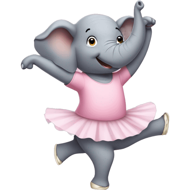 Elephant doing ballet emoji