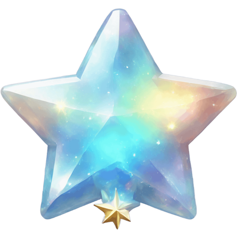 Sparkle celestial stars shaped opal crystal emoji