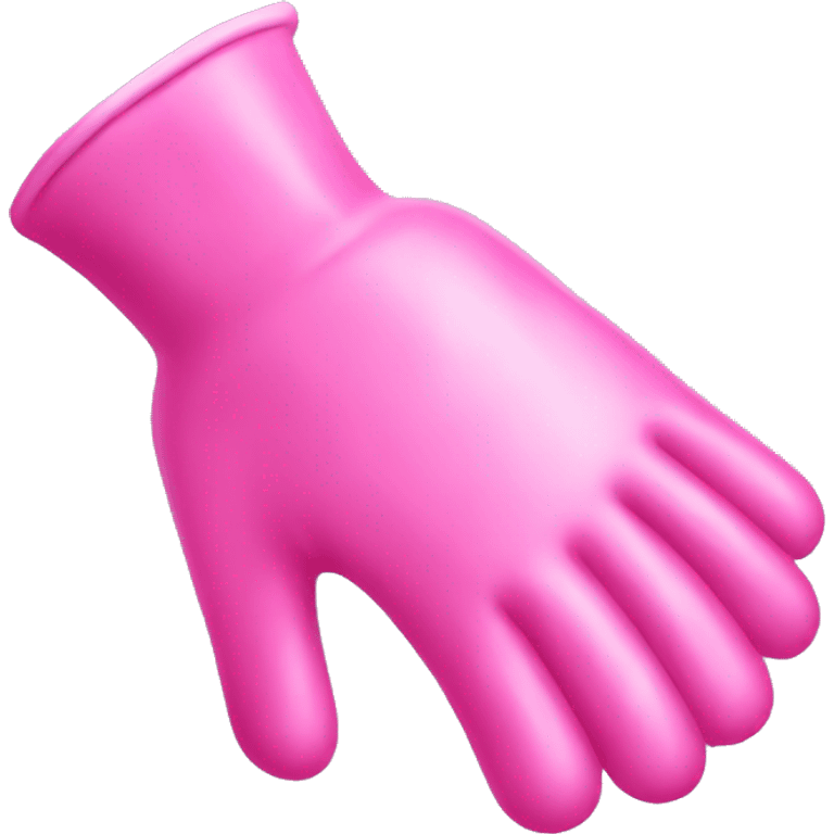 Pink laboratory gloves emoji