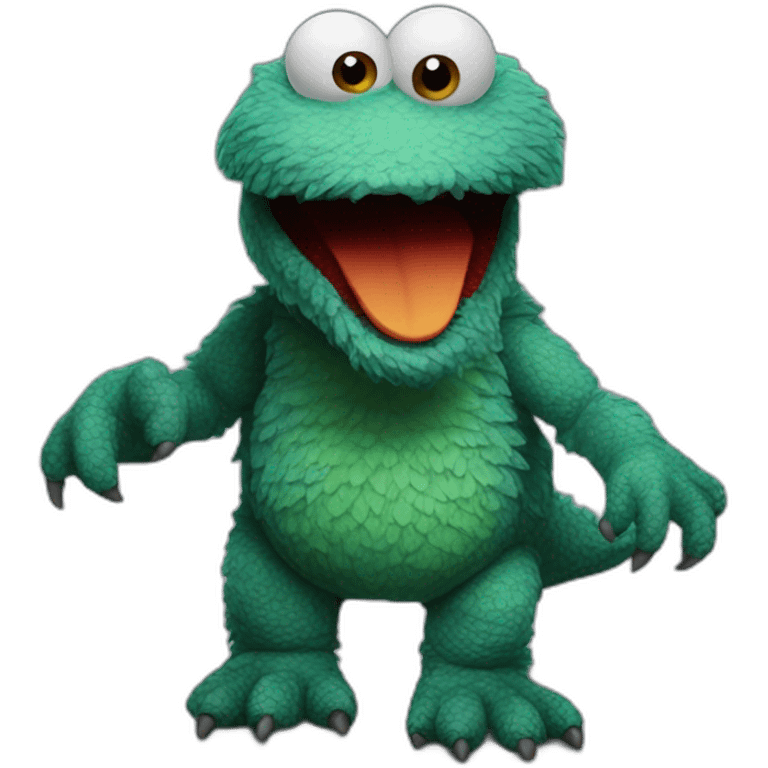 sesame street kaiju puppet emoji