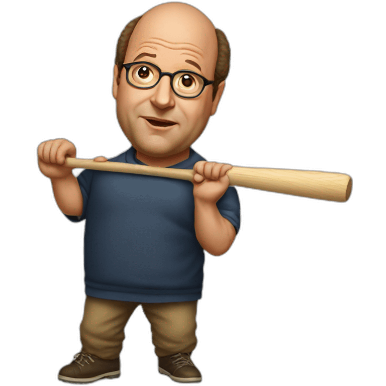 george costanza using baseball bat portrait emoji