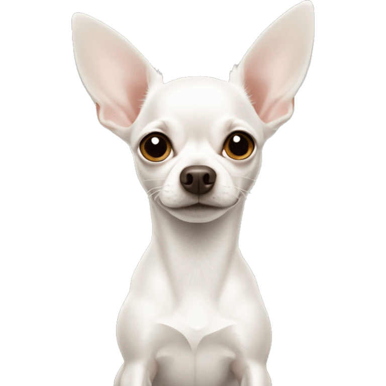 White Chihuahua with floppy ears emoji