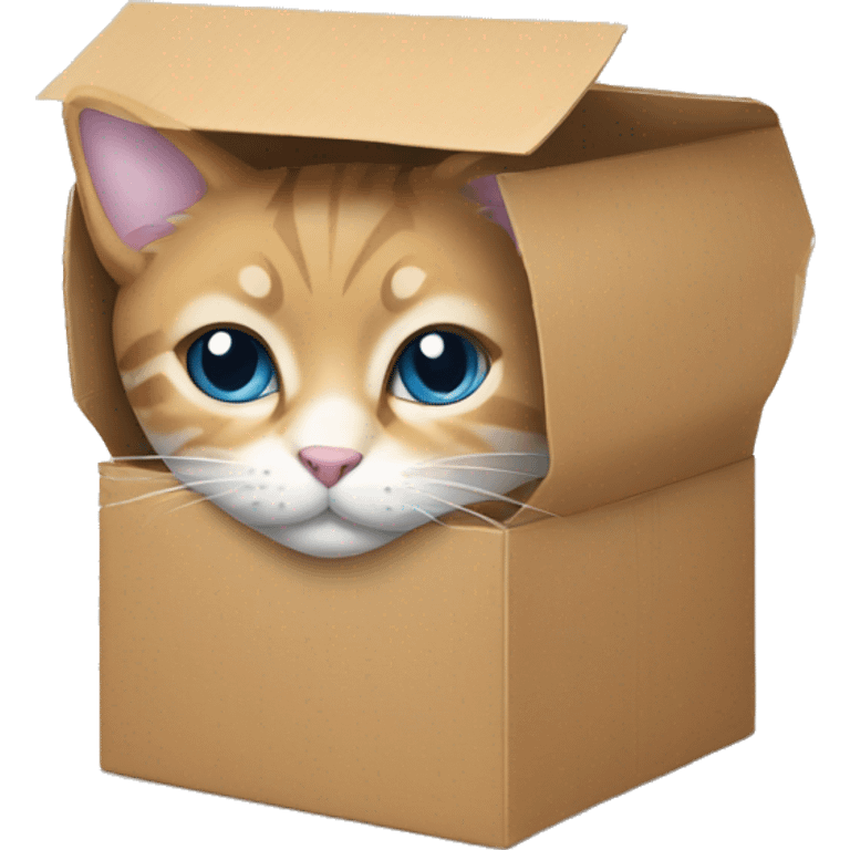 Just a kitty’s face with a box emoji