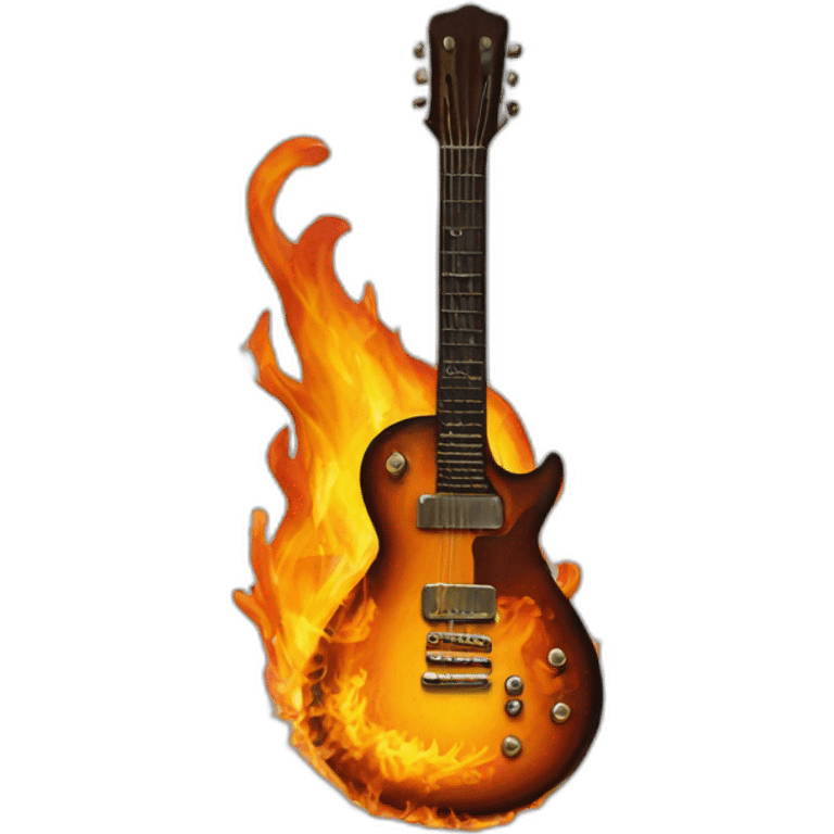 burning guitar emoji