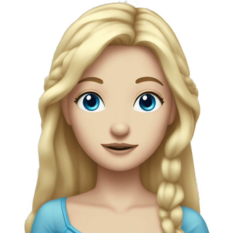 Blonde hair blue eyes fairy emoji