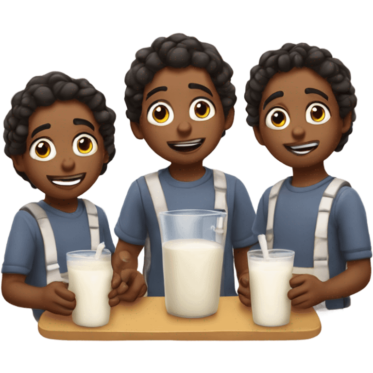 sturniolo triplets drinking sticky milk emoji