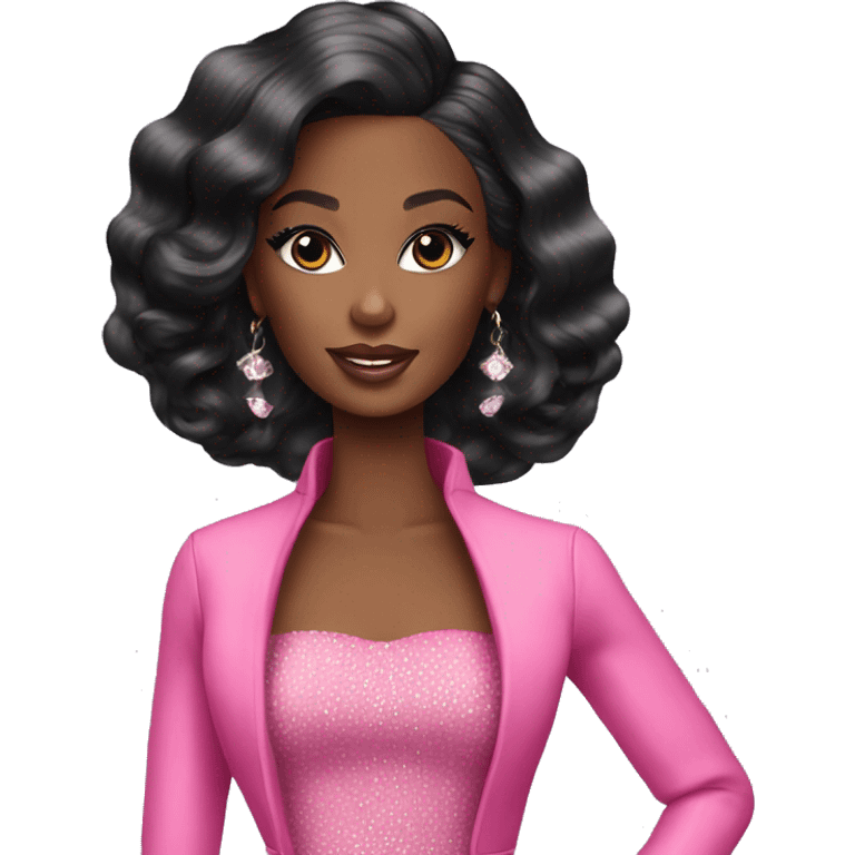 glamorous black barbie  emoji