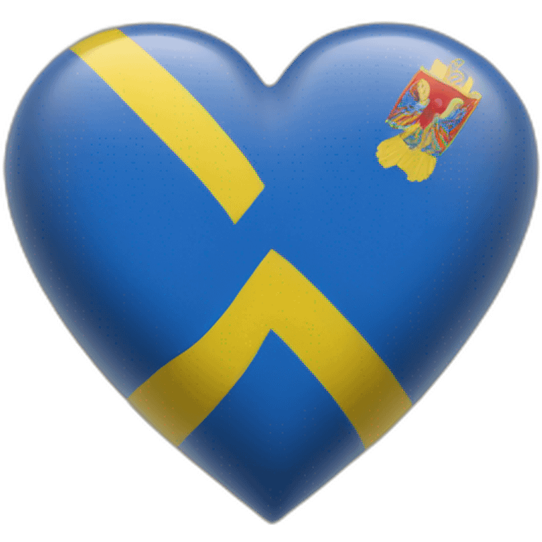 coeur drapeau russie et ukraine emoji