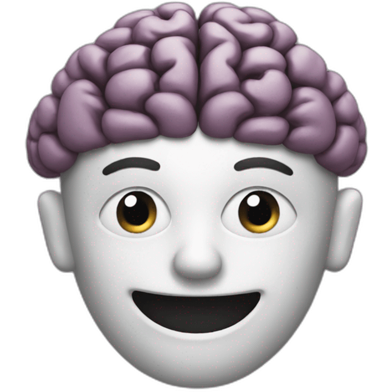 Smart brain emoji