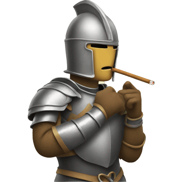 knight smoking cigarette emoji