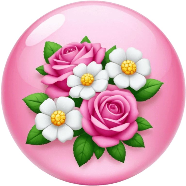 Boule à facettes fleurs  emoji