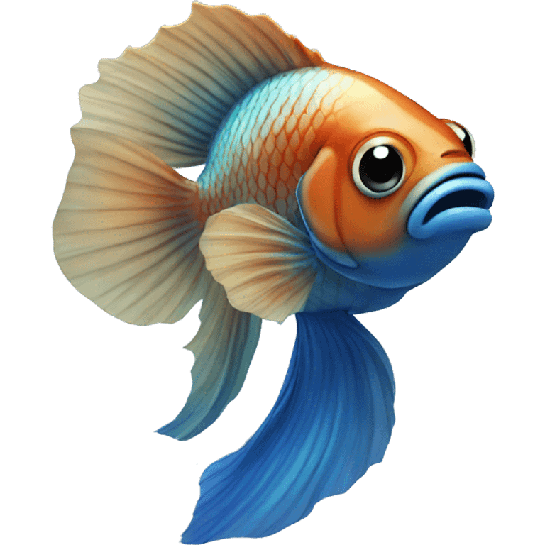 Blue beta fish emoji