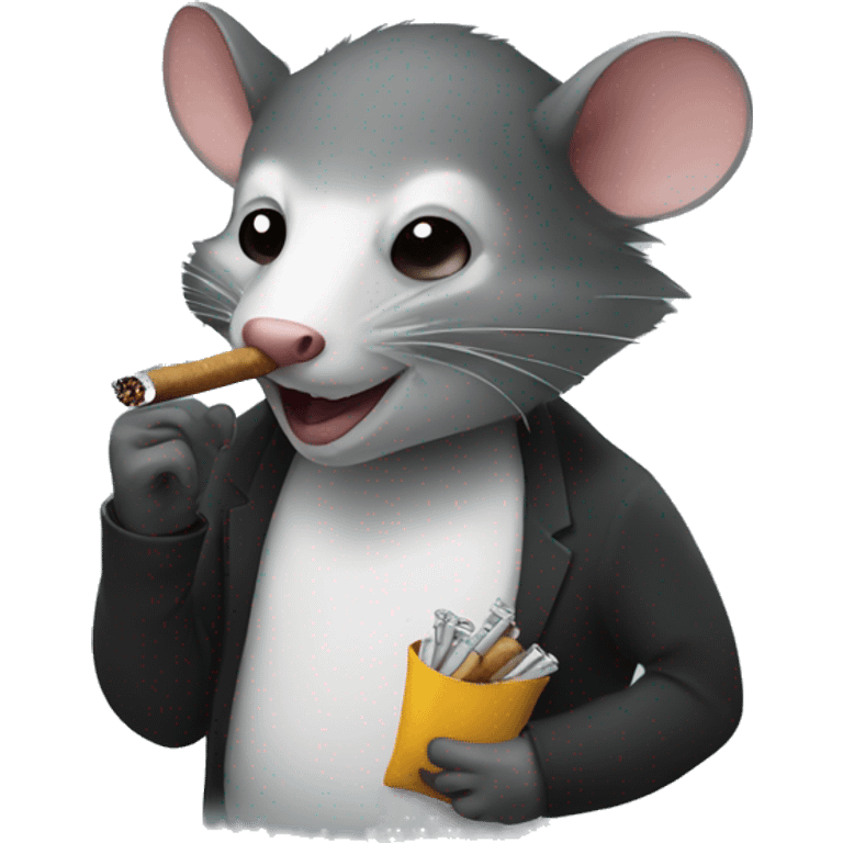 oppossum smoking a cigarette emoji