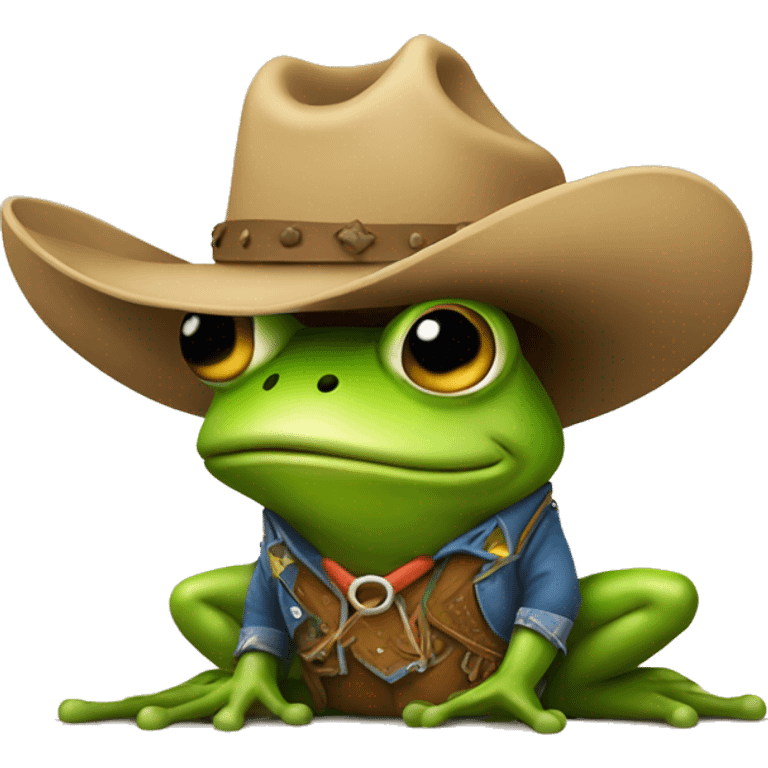 Cowboy frog emoji