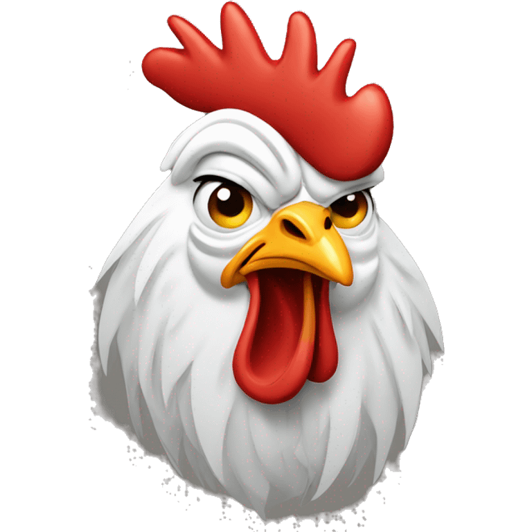 rooster face in mad style emoji