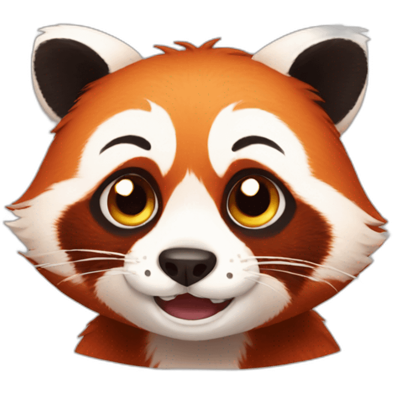 Cute red panda crying emoji