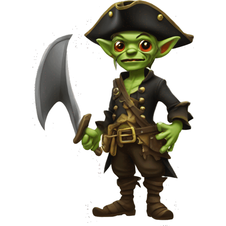 goblin cursed pirate with hat full body emoji