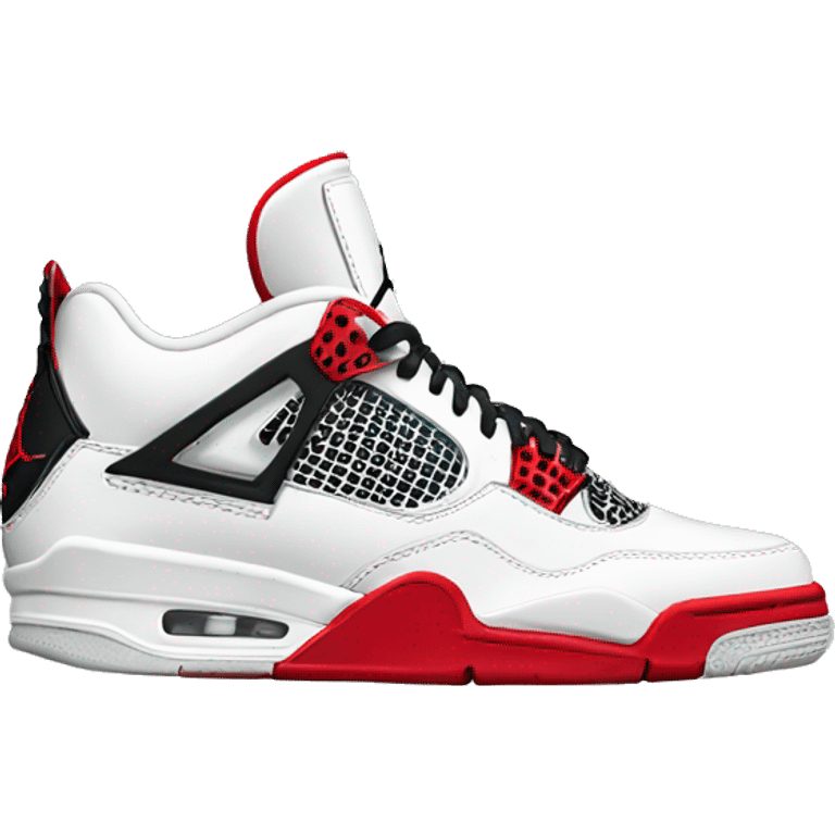 a pair of jordan 4 emoji