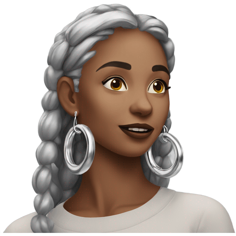 chunky silver hoop earrings emoji