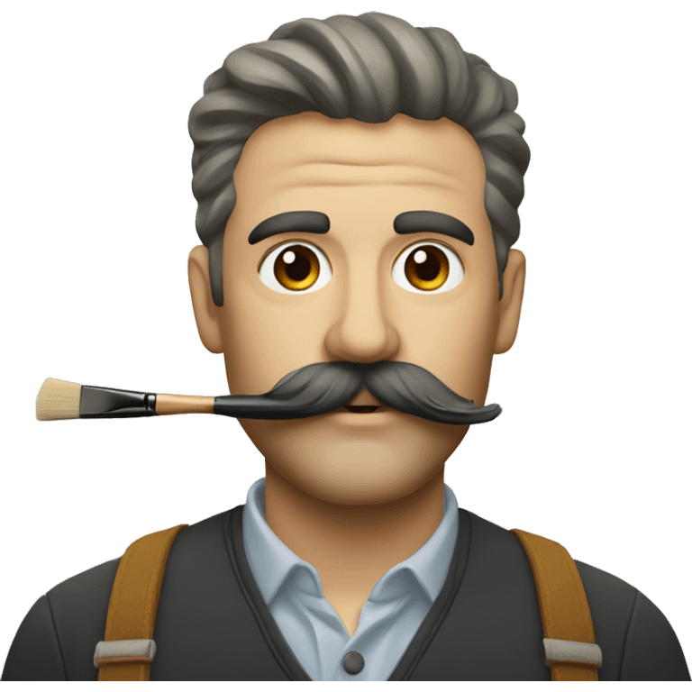 Painter’s brush mustache  emoji