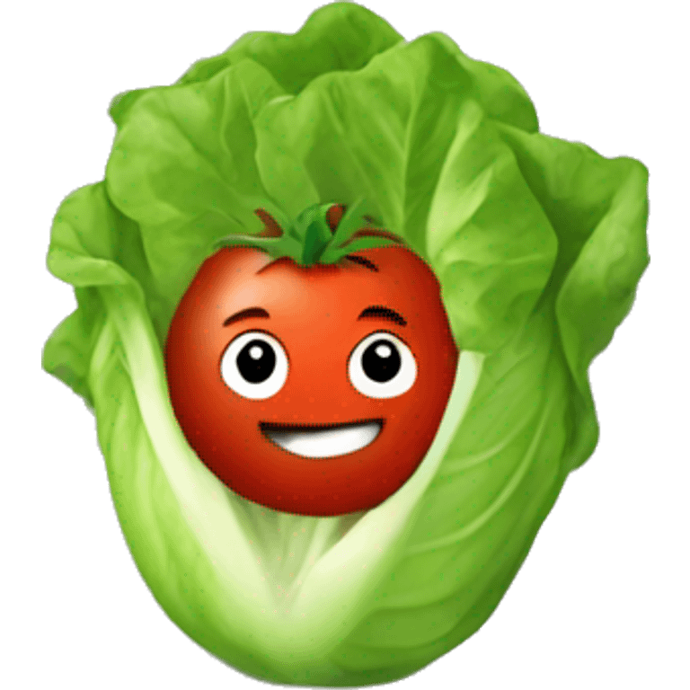 Lettuce hugging tomato   emoji